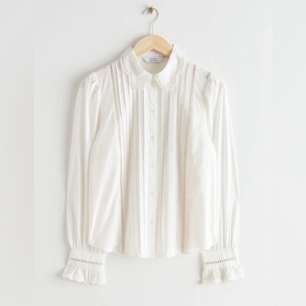 & OTHER STORIES Scalloped Blouse 0